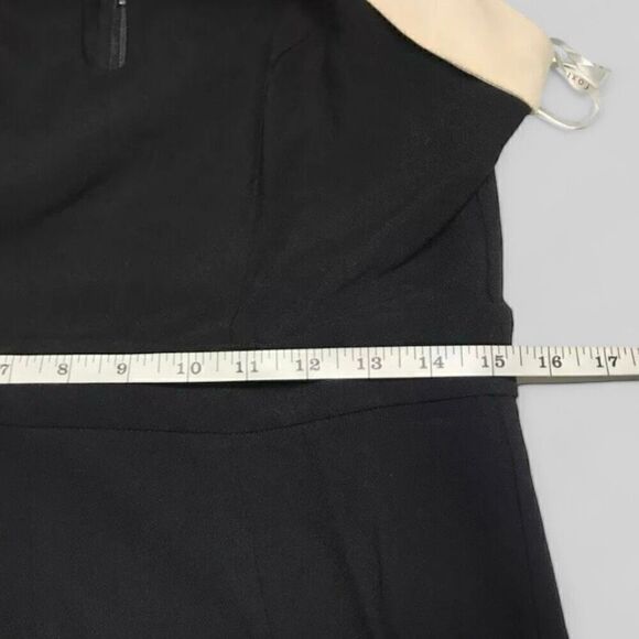 Anthropologie Foxiedox Cut Out Contrast Bow Halter Harlow Tuxedo Jumpsuit L NWT - Picture 11 of 16